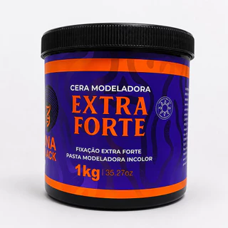 Cera Modeladora DNA Black Extra Forte 1kg para Tranças, Penteados.