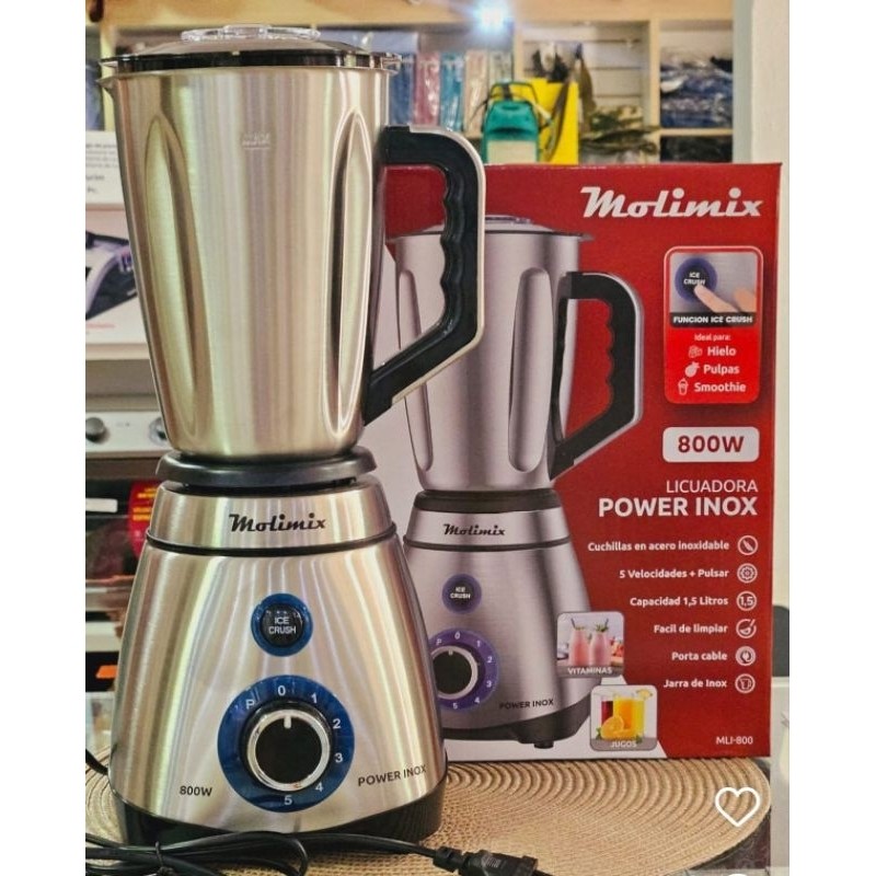 Liquidificador Molimix MLI-800 800W Inox 1,5L | 5 Velocidade