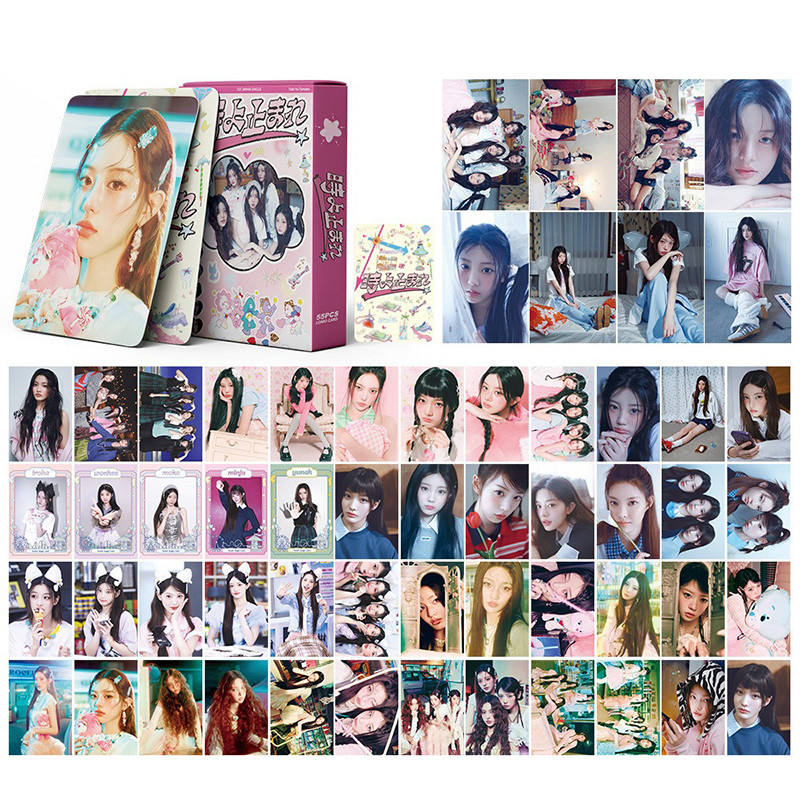 55pcs ILLIT LOMO Cartão Comemorativo Álbum Photocard KPOP