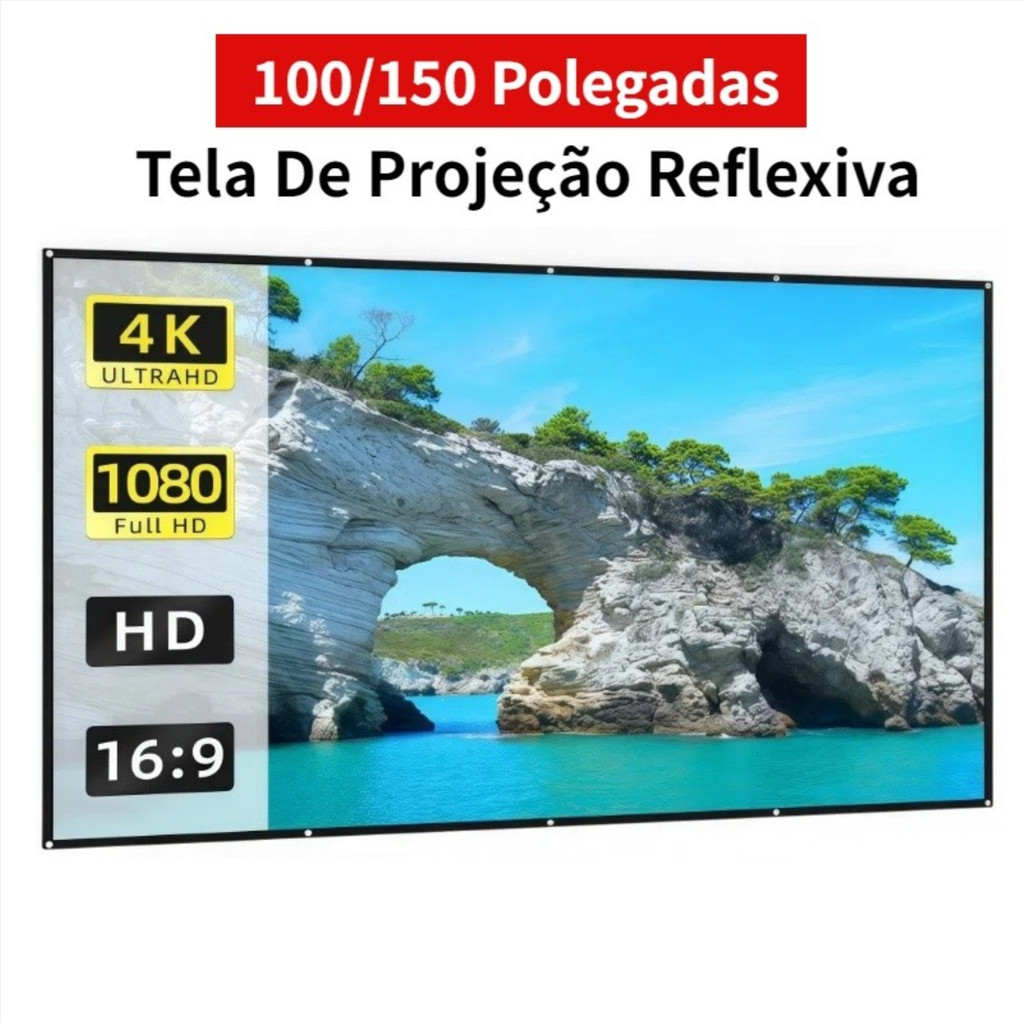 Foto de Tela De Tecido  Em Poliéster Para Projeção, Frontal E Traseira