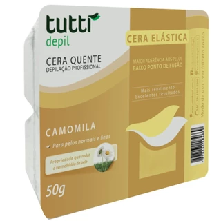 Cera quente barra elastica depilatória Tutti Depil 50g em Oferta na Shopee
