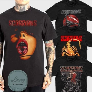Camiseta Básica Rock Scorpions Camisa 100% Algodão Streetwear Temos Plus Size Lançamento - Envio Rápido