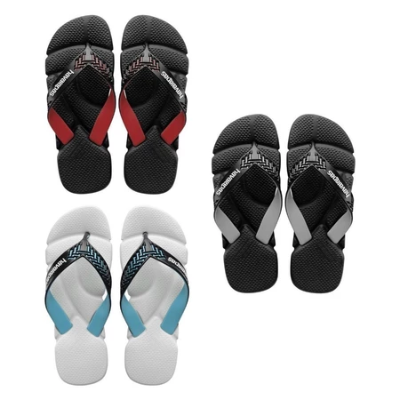 Kit 03 Pares De Chinelo Sandália Masculino Havainas Power De Borracha Macia Antiderrapante Com Tiras Grossas Reforçadas