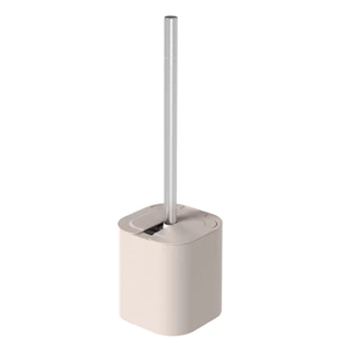 Escova Sanitária Com Suporte e Tampa Dual Bege - Ou em Oferta na Shopee