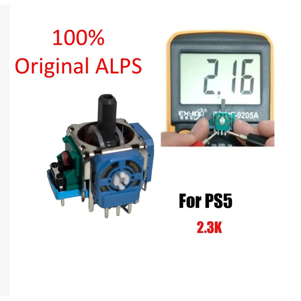 Kit 7 Peças Ferramenta Botão e Analógico ALPS Azul Reparo Para Controle Playstation Ps5 Dualsense