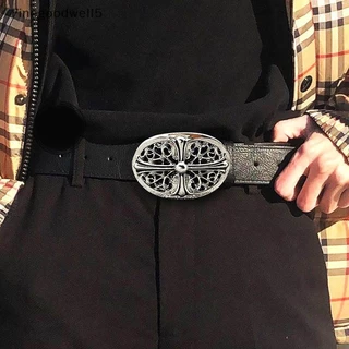 Finegoodwell5 Retro Cruz Fivela Em Relevo Cinto Masculino Y2k Punk Cintura Boate Calças Decorativo Para Jeans Acessórios