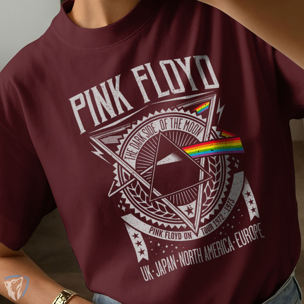 Camiseta Pink Floyd Retrô | Estampa Prisma Tour Mundial 1972 1973