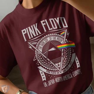 Camiseta Pink Floyd Retrô | Estampa Prisma Tour Mundial 1972 1973