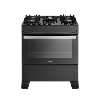 Fogão Atlas 5 Bocas Atenas Glass com Mesa de Vidro Bivolt