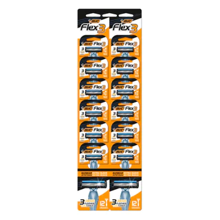 Barbeador descartável Flex3 Azul 12 unidades Bic em Oferta na Shopee