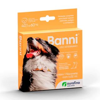 Antipulgas Banni para Cães 40,1kg até 60kg Ourofino 1 Pipeta em Oferta na Shopee