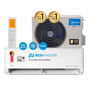 Ar Condicionado Split Inverter Hi Wall Midea IA Ecomaster 9000 BTUs Frio 42EZVCA09M5/38EZVCA09M5 - 220V