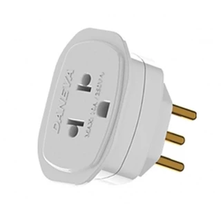 Adaptador universal para tomada 2 pinos - Daneva em Oferta na Shopee