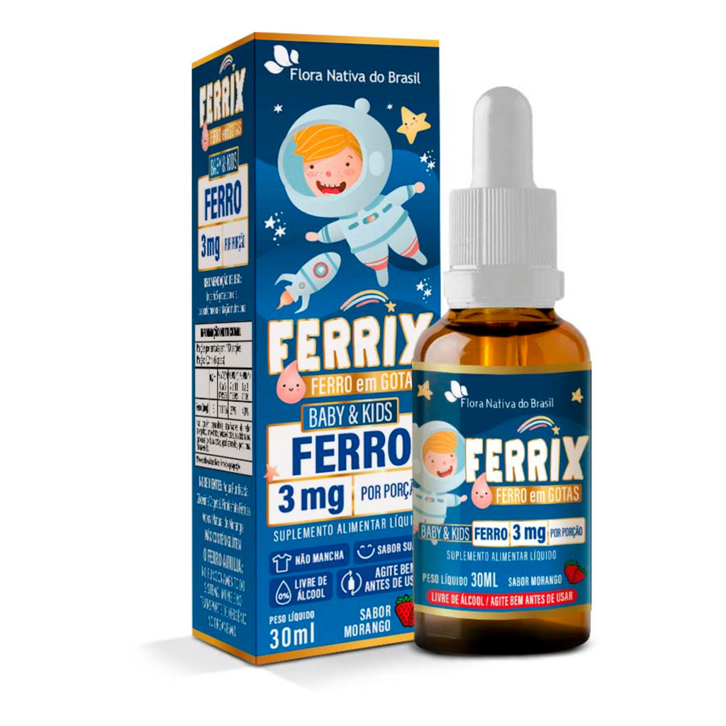 Ferrix 30ml Infantil Suplemento de Ferro - Flora Nativa | Shopee Brasil