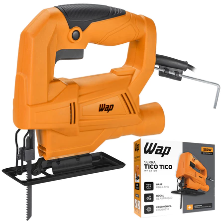 Serra Tico Tico Com Base Regulável Potência 550W Para Corta Madeira Plástico e Aço WF STT01 Wap