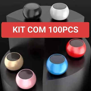 Kit 100pcs Caixa de Som Bluetooth M3 TWS 3W Metal Potente Portátil Bateria Longa Duração À Prova D'água Cores Misturadas