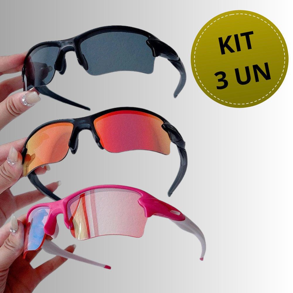 KIT 3 Lupa Óculos De Sol flak sem marca Exclusivo otimo custo beneficio ...