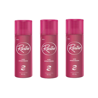 Kit c/3 Desodorante Rastro Spray 90ml Cítrico Unissex