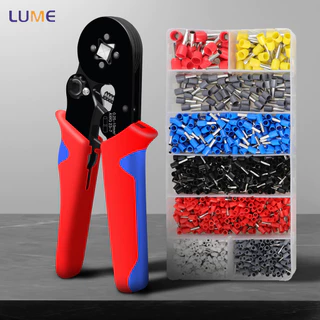Kits 1 a 4 Alicate Crimpar Terminais Ilhós 0,25 Até 10mm² Crimpador Catraca Ajustável de Segurança