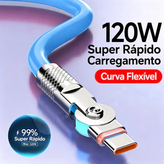 Carregador Turbo 120W + Cabo Tipo C De Carregamento Rápido Universal Para Xiaomi Redmi Note E Poco X7 Android