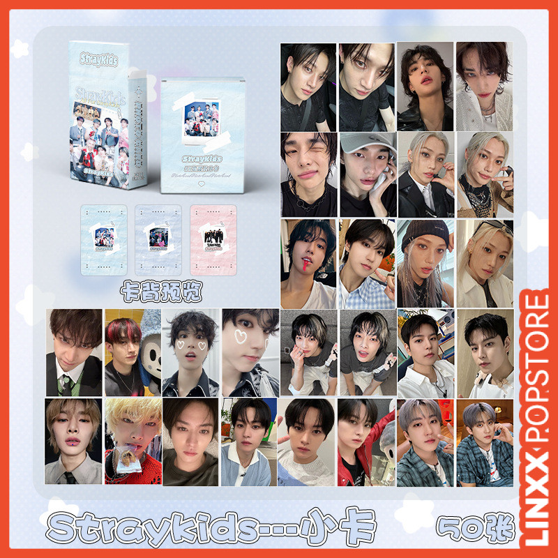 LINXX 50/55pcs Stray Kids K-Pop Boy Group Selfie Lomo Cards Set