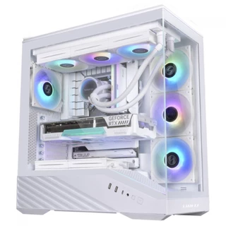 Gabinete Gamer Lian Li Vetor V100, RGB, Mid Tower, Vidro, E-ATX, Sem Fonte, Sem Fan, Branco