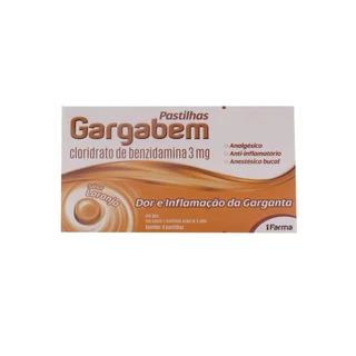 Gargabem pastilha 3mg c/ 08 sabor laranja em Oferta na Shopee