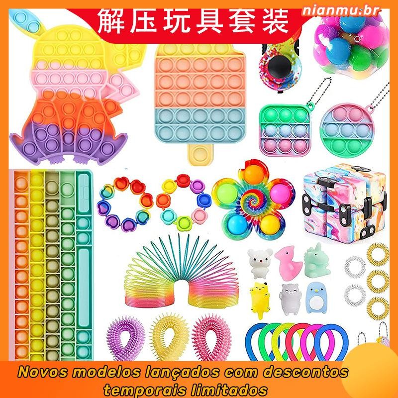 Lua-44Pcs Sensory Fidget Toys Set, Pop It Stress Relief Toys Kit for ...