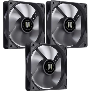 Kit Com 03 Cooler Fan Ventoinha Gamer 120mm Preto Silencioso Gabinete