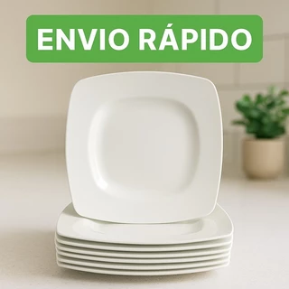 Kit 5 a 50 Pratos de SOBREMESA Quadrados Plástico festas aniversários aperitivos Natal doces lanche