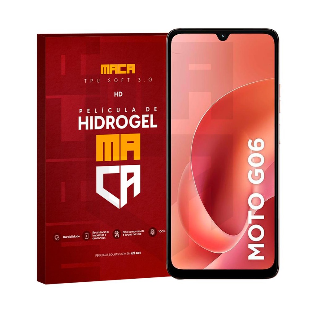 Película Hidrogel Tela Frontal Moto G06 Transparente