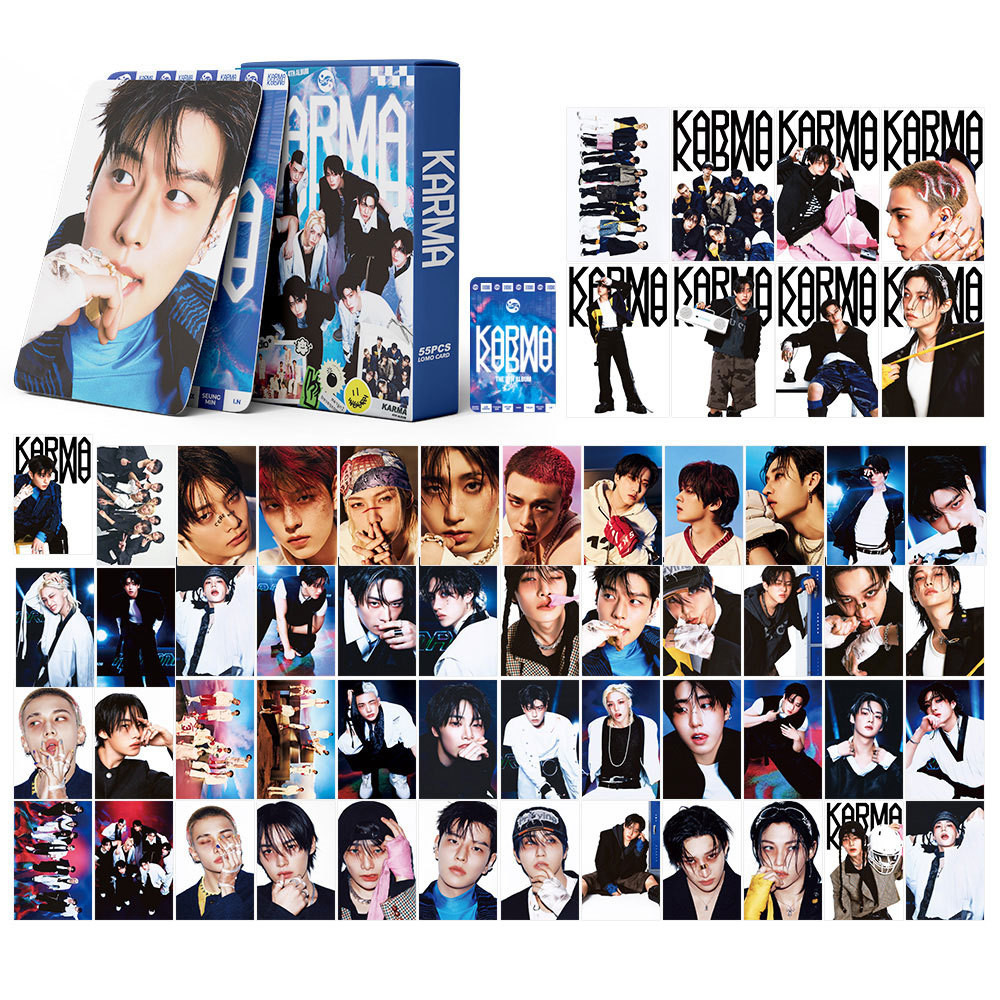 55pcs STRAY KIDS SKZ HOP Lomo Cartões ATE Perder My Breath Magic