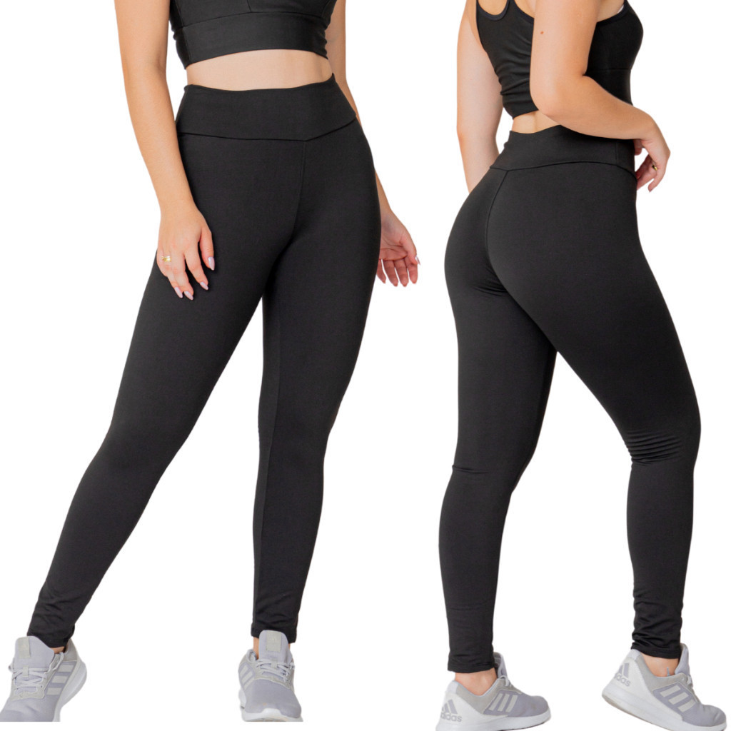 CALÇA LEGGING CÓS ALTO FEMININA FITNESS CALÇA DE MALHAR (LG001 ...