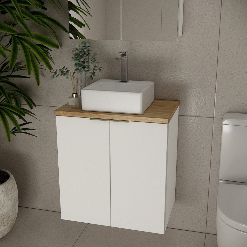 Gabinete de Banheiro com Cuba 60cm Gab4008 Nature | Shopee Brasil