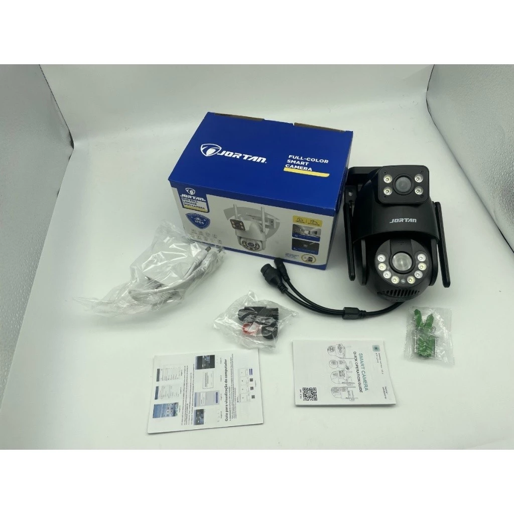 Câmera De Segurança a Prova de água Lente Dupla APP YOOSEE IP66 Camera IP WiFi 360 Cor Preto