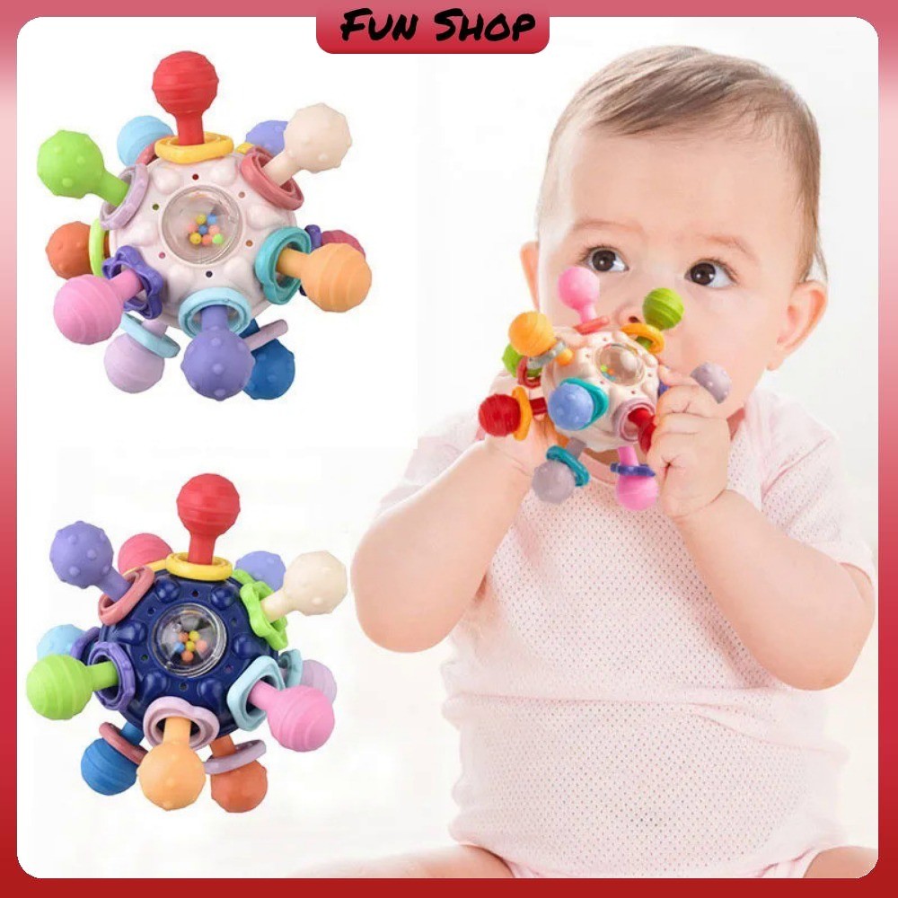 Mordedor De Chocalho De Bebê , Brinquedos Sensoriais Para Bebês De 0 A ...
