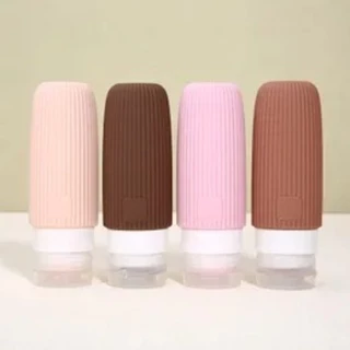 Kit Frascos Dispenser 90ML Silicone Para Viagens Estojo Transparente Cosméticos em Oferta na Shopee