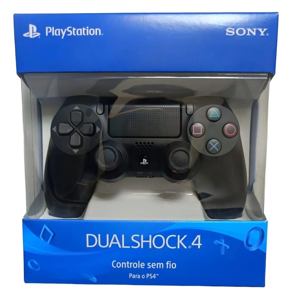 Controle Playstation 4 sem fio dualshock preto ps4 envio no mesmo dia