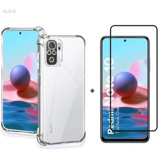 Película + Capa Para Redmi Note 10 4G/Note 10S. Kit Capinha Transparente e Pelicula Vidro 3D Pra Xiaomi Redmi Note10