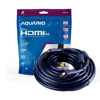 Cabo De Video Hdmi 4K 3D 19 Pinos 10 Metros Aquario em Oferta na Shopee