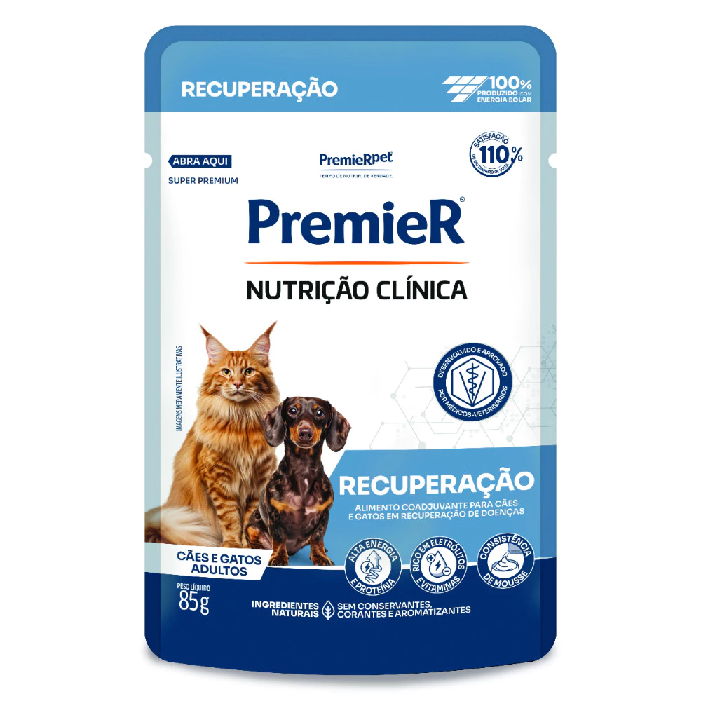 Imagem do produto Ração Úmida Premier Sachê Nutrição Clínica Recuperação Para Cães e Gatos Adultos 85g no catálogo Master Pet