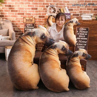 Travesseiro De Animal Realista WMES , Pelúcia Macio Para Cachorro , Almofada Criativa 3D Fofa Casa