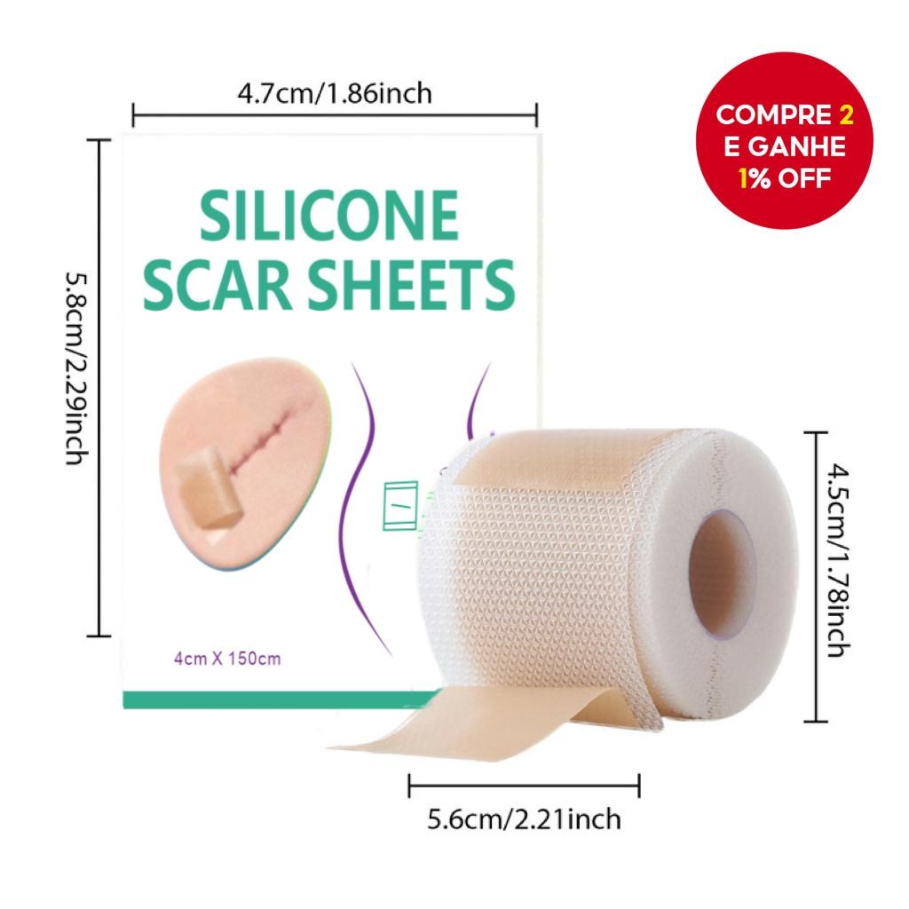 Nova fita de silicone para cicatrizes 4CM*150CM, ingredientes suaves ...