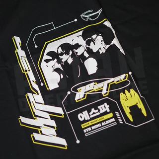 Camiseta Aespa Grouop Whiplash Kpop Shirt 100% Algodão