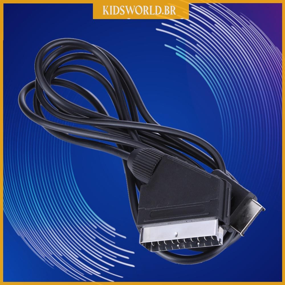 Cabo Av Rgb Scart Com Rca Out Para Playstation Ps2 E Ps3 - R$ 39,99 Em