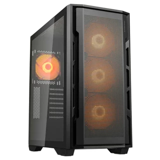 Gabinete Gamer Cougar, Uniface, RGB, Lateral de Vidro, MID-Tower, 4x Fans, Black - 385C780.0001