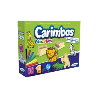 Carimbo Pedagogico Animais Selvagens Pcolorir - em Oferta na Shopee