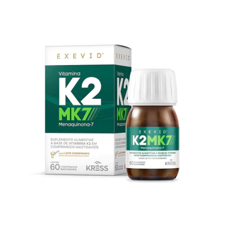 EXEVID K2 MK7 60 COMPRIMIDOS MASTIGAVEIS LEITE CONDENSADO em Oferta na Shopee
