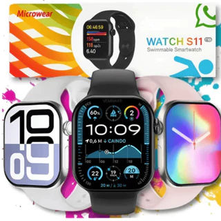 Smartwatch S11 Pro Série 11 Tela AMOLED Bluetooth Chamadas GPS 2GB Lançamento Relógio Inteligente
