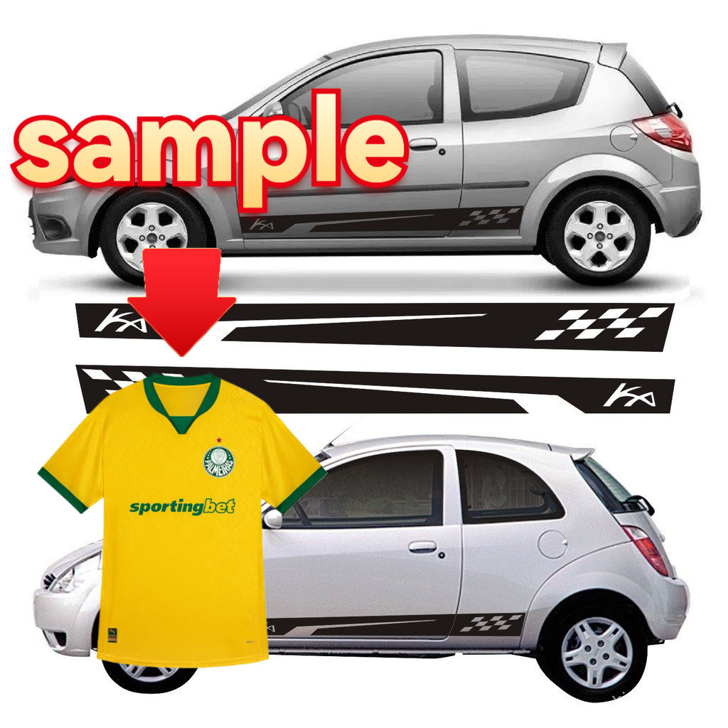 Adesivo Lateral para Ford Ka Strip KG1 G1 G2 Ajuste TQDV
